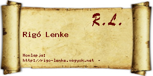 Rigó Lenke névjegykártya